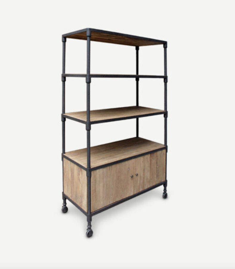 Industrial Shelving with two Doors - La Station Design Store