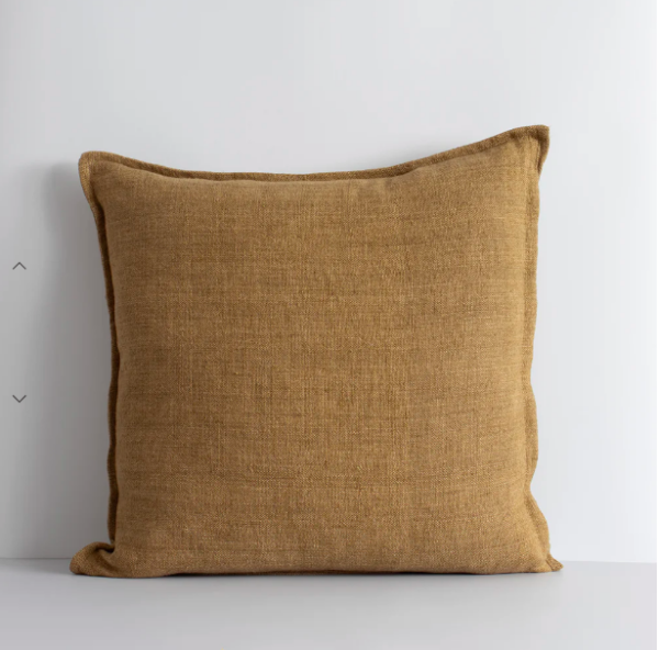 Flaxmill Cushion Feather Filled Fenugreek 50x50cm