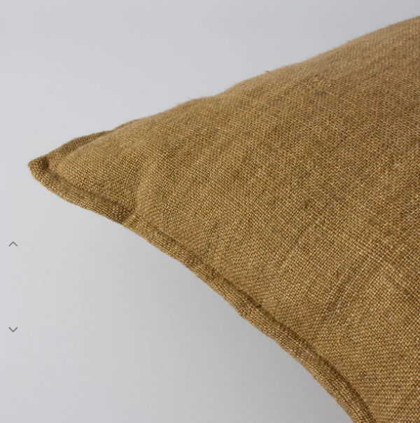 Flaxmill Cushion Feather Filled Fenugreek 50x50cm - Image 2