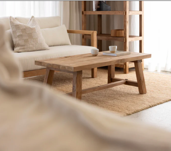 Parq Rectangle Coffee Table - Natural - Image 3