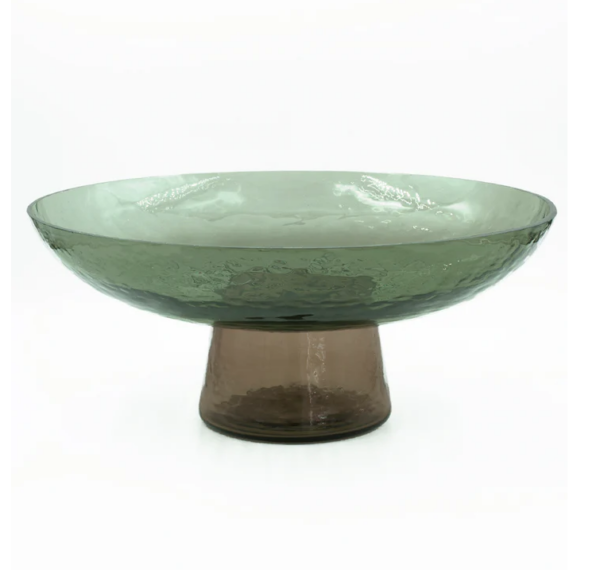 Pedestal Bowl - Fern/Bronze