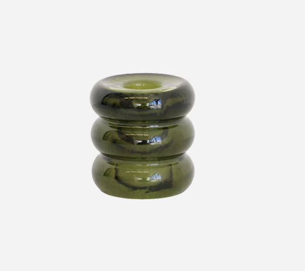 Verde Glass Candle Holder - Image 2