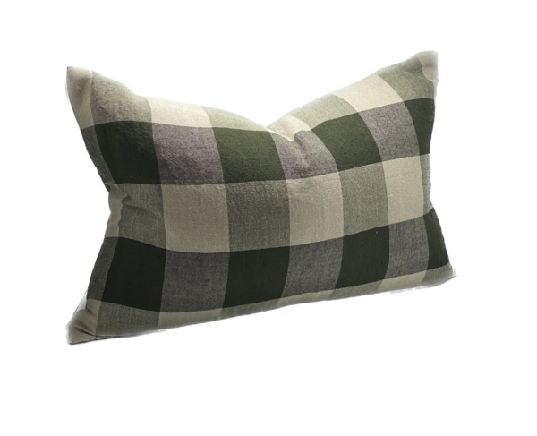 LINEN CUSHION 60x40cm - OLIVE