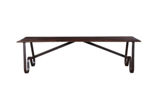 Iron and Wooden Bench – Large - Image 4