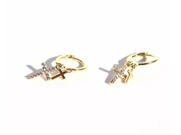 Earrings | Double Cross Sleepers