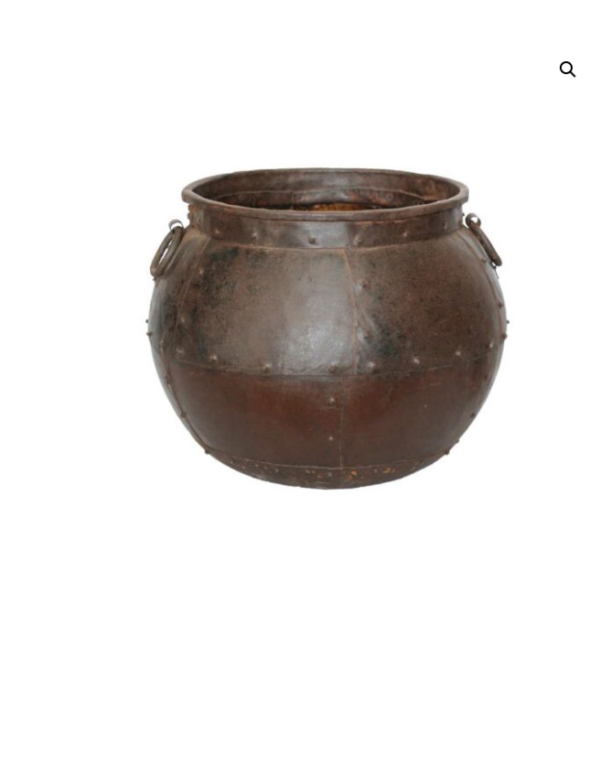 Vintage Studded iron pot