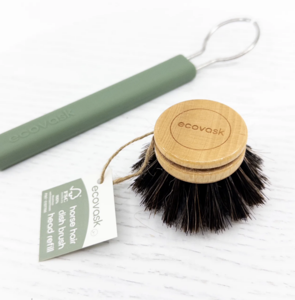 Ecovask Dish Brush - Sage Horse Hair - Image 3