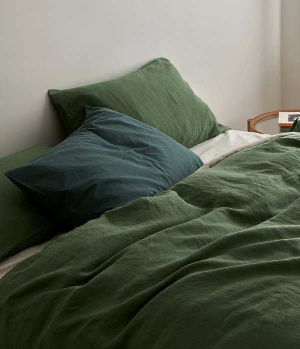 Spearmint Linen Duvet Cover - Image 2