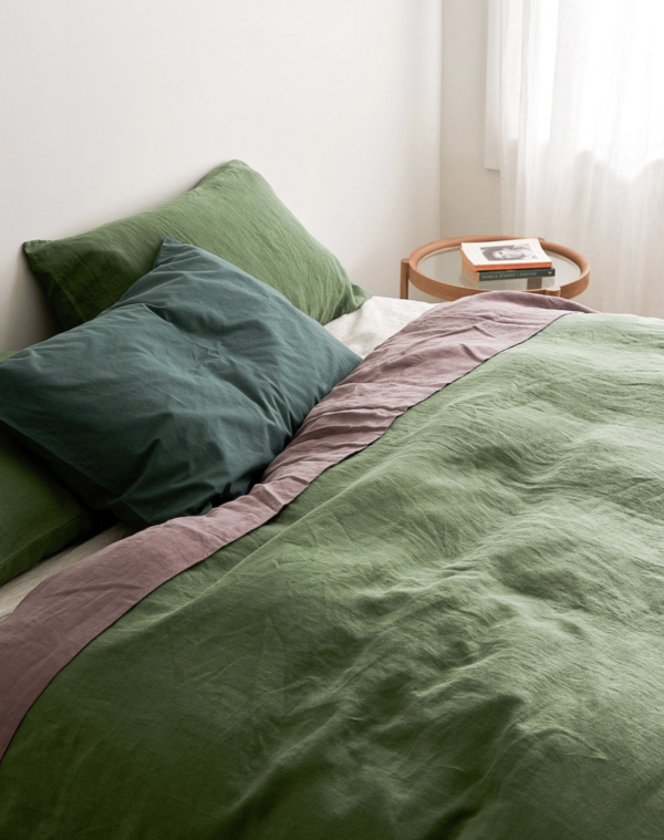 Spearmint Linen Duvet Cover - Image 3