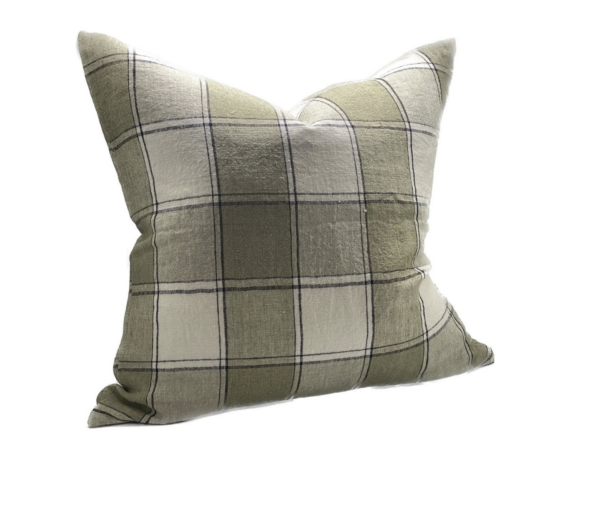 LINEN CUSHION COVER - SAGE 55 x 55cm