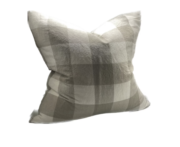 LINEN CUSHION COVER - MILK 55x55cm