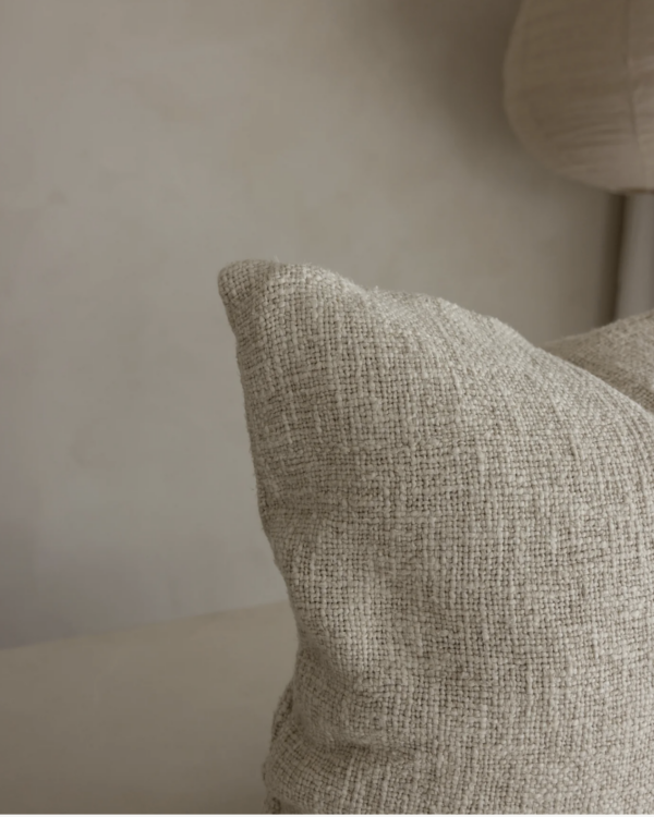 Cyprian Cushion Oatmeal Feather Filled - Image 2