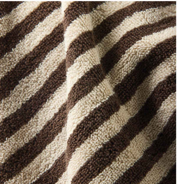 Wide Stripe Cotton Hand Towel - Image 2