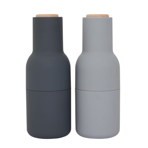 Audo Bottle Grinder - Cool Grey with Beech Lid