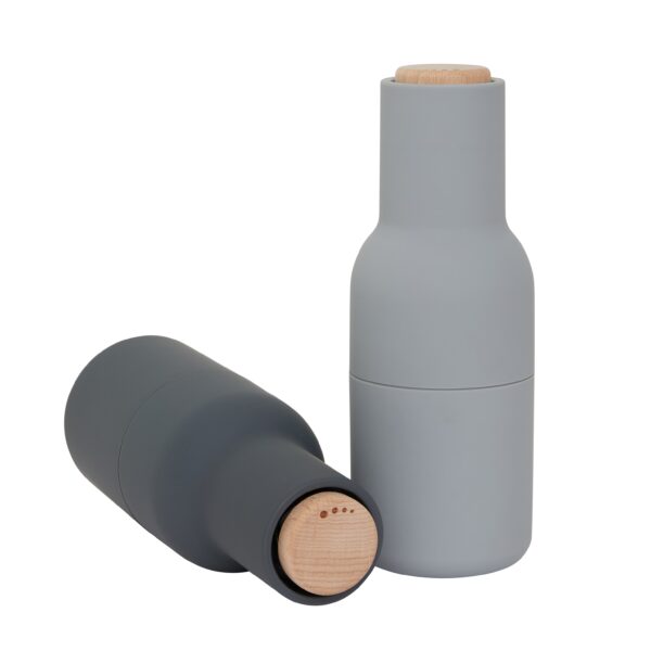 Audo Bottle Grinder - Cool Grey with Beech Lid - Image 2
