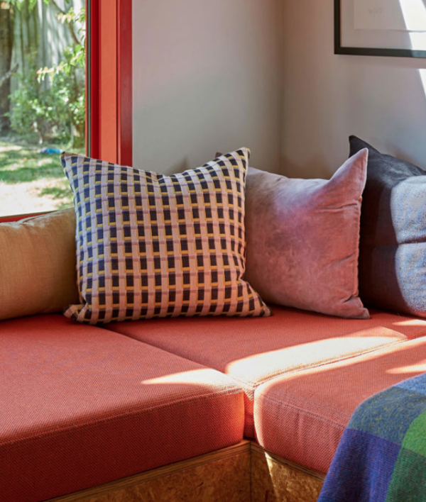 Velvet Cushion - Pansy 55x45cm - Image 3