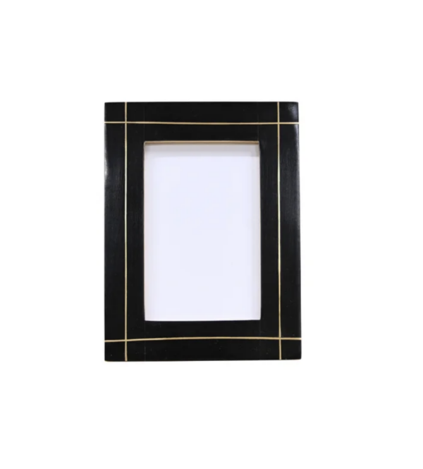 Alder Frame  4" x 6" Black and Gold
