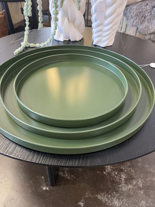 Bianca Metal Trays - Hunter Green set 3