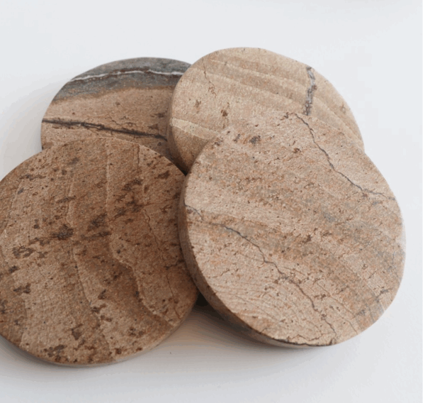 Marble Round Coasters - Pink Taupe S/4 - Image 3