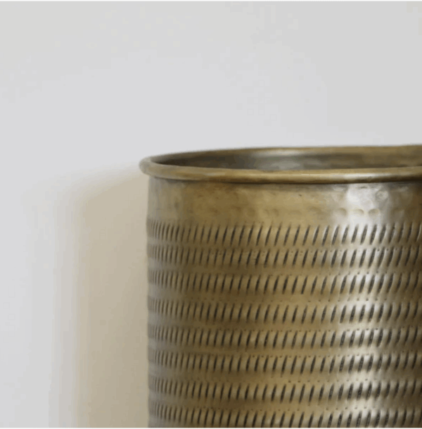 Ravello Umbrella Stand in Antique Brass Finish - Image 2