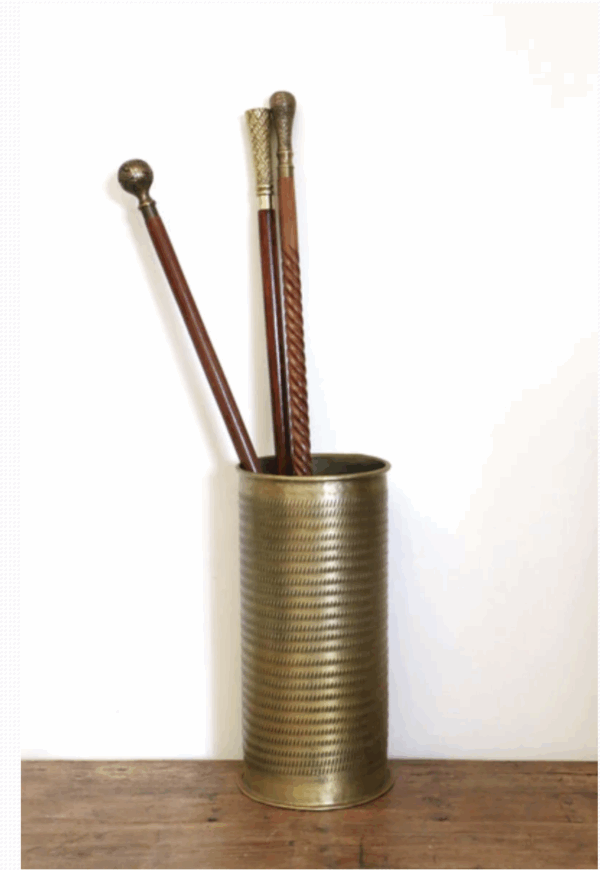 Ravello Umbrella Stand in Antique Brass Finish - Image 3