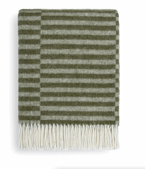 Noah Wool Throw- Olive