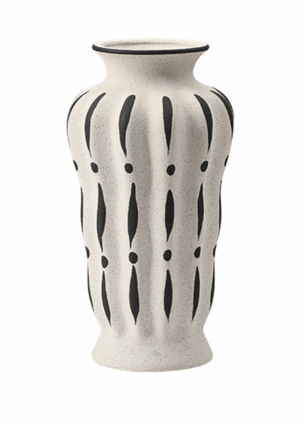 Zara Vase Large Black Stripe