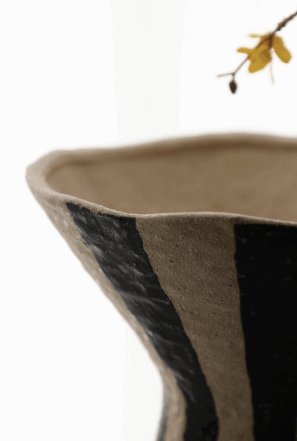Adorno Compote w/Black Stripe Large - Image 2