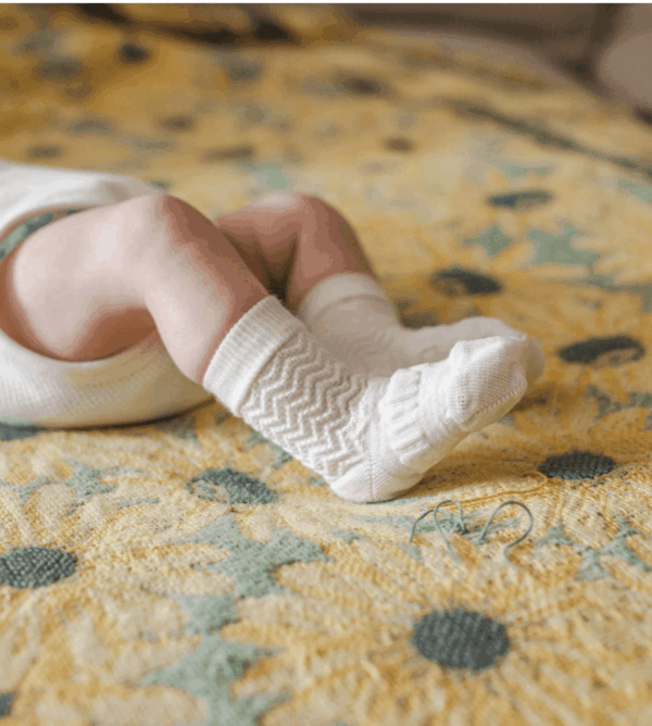 Merino Wool Crew Socks | BABY | Pearl - Image 2