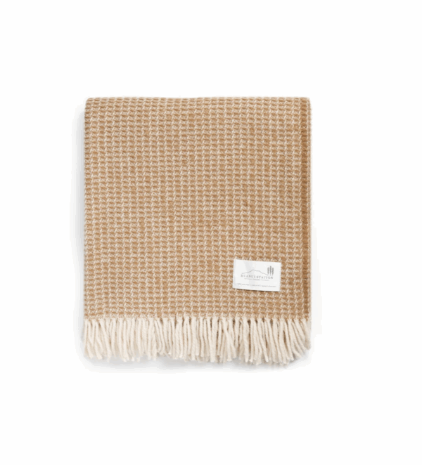 Ruanui Station Winiata Wheat Wool Throw