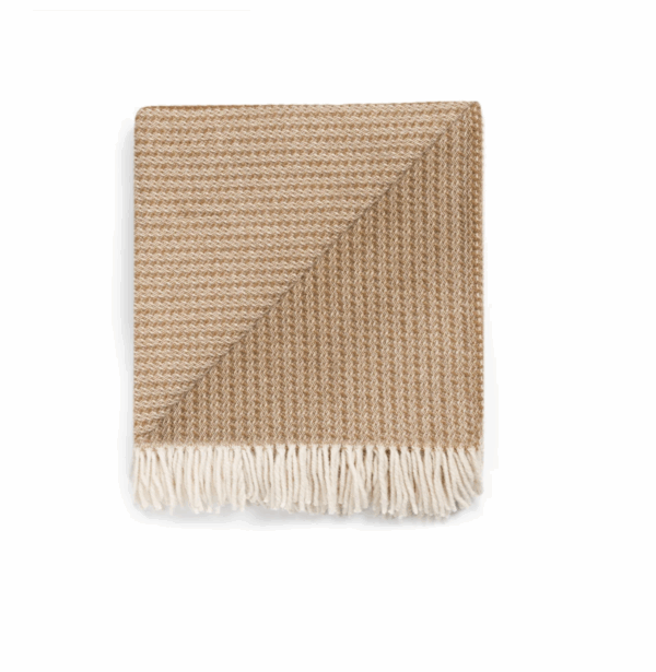 Ruanui Station Winiata Wheat Wool Throw - Image 2