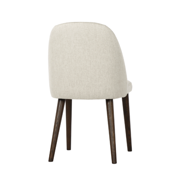 PARIS DINING CHAIR FABRIC CREAM WITH DARK OAK LEG - Image 4