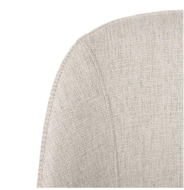 PARIS DINING CHAIR FABRIC CREAM WITH DARK OAK LEG - Image 6