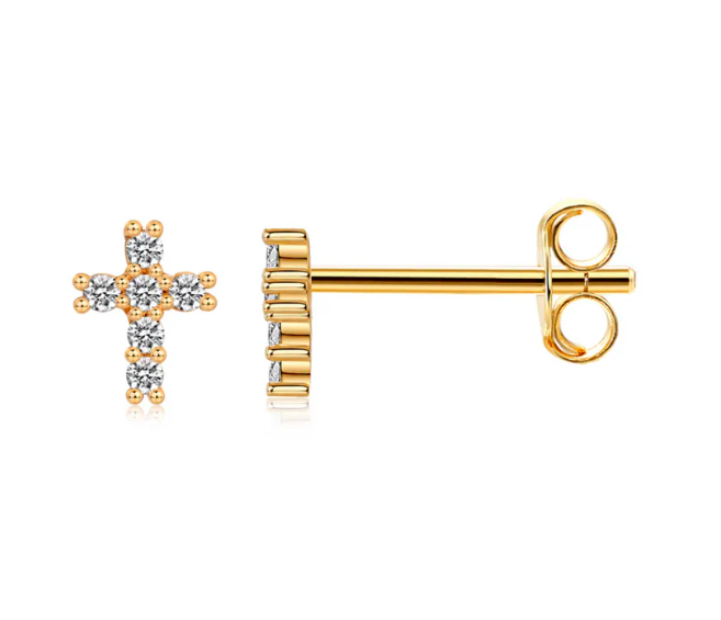 Earrings | Tiny Cross Stud