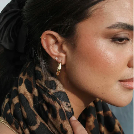 Earrings | Tiny Cross Stud - Image 4