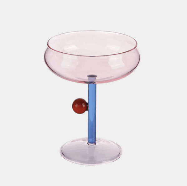 Cocktail Glass 300ml - Pink Blue Pink