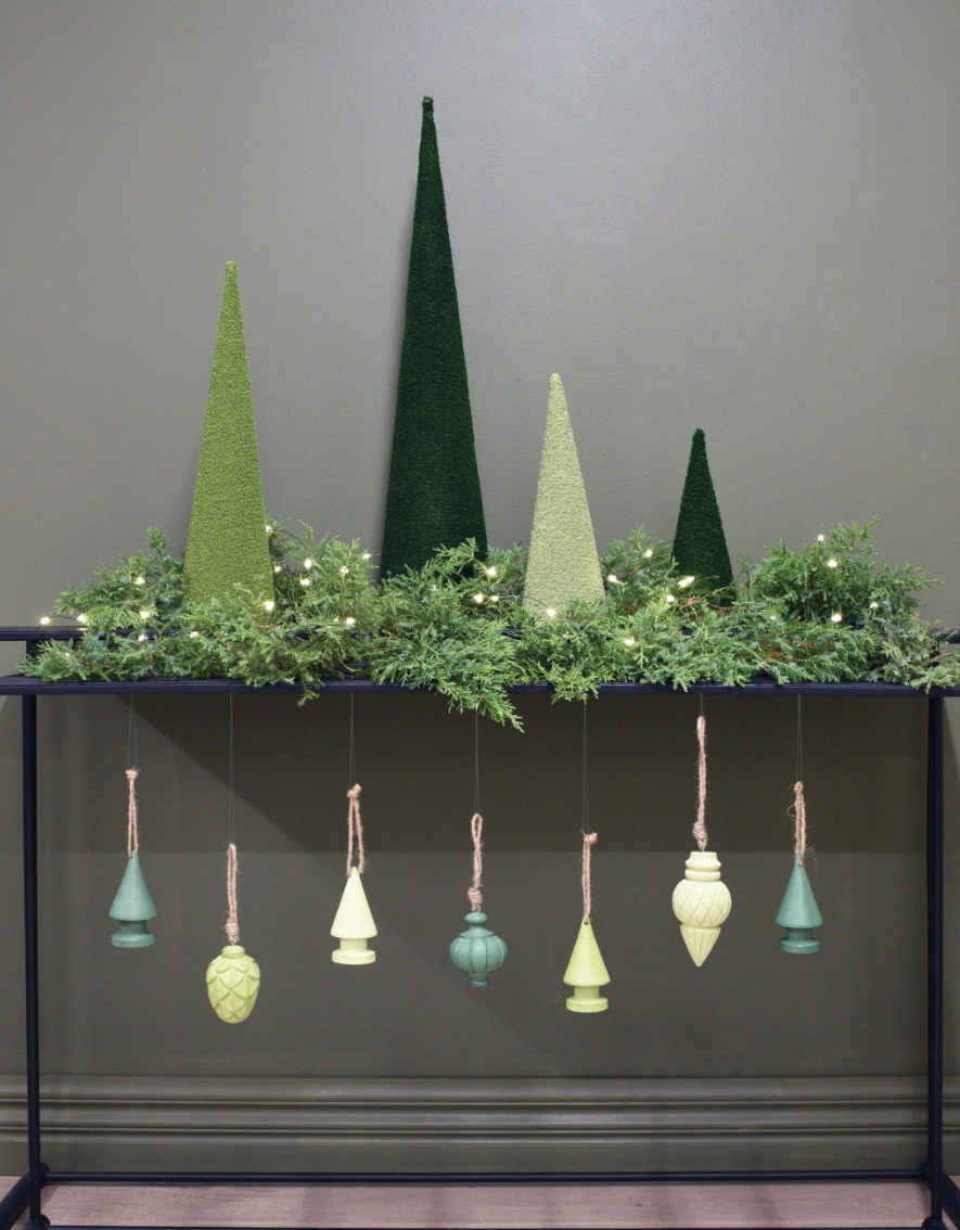 Standing Boucle Cone Large - Light Green - Image 2