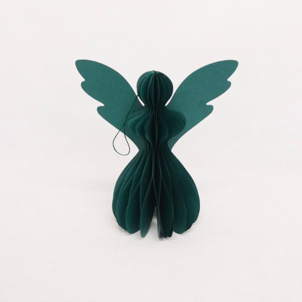 Le Papier Xmas Angel 12cm Green Christmas