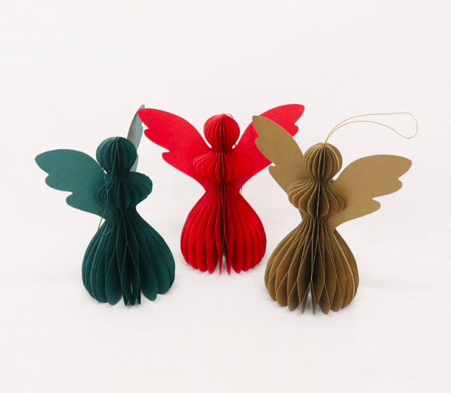 Le Papier Xmas Angel 12cm Green Christmas - Image 2