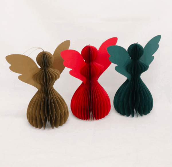 Le Papier Xmas Angel 25cm Red - Image 2