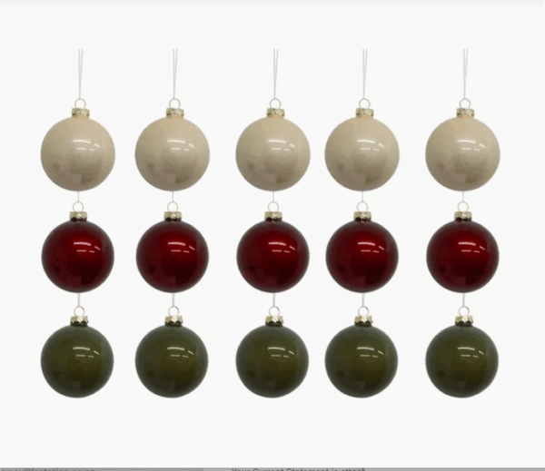 Christmas Ball Mixed Colours Mini (15PC)