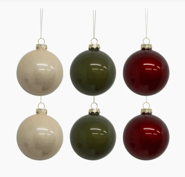 Christmas Ball Mixed Colours (6PC)