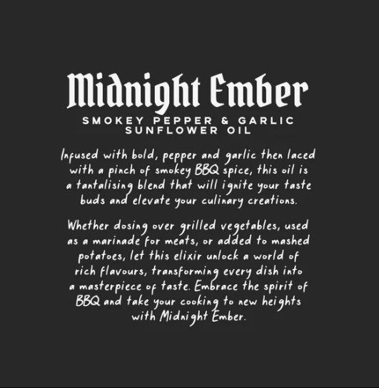 Midnight Ember - Smokey Pepper & Garlic Finishing Oil - Image 2