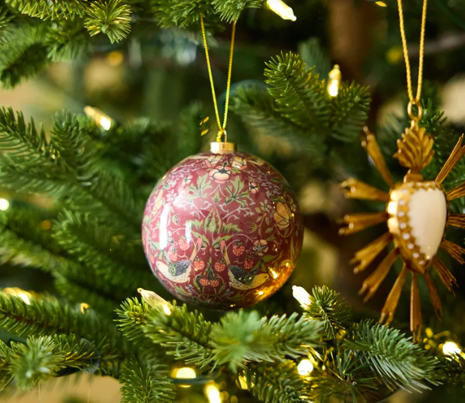 Vintage Pattern Hanging Balls Mixed Colours (6PC) - Image 2