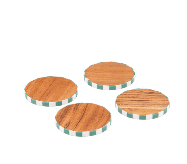 Panama Stripe 4pk Coaster