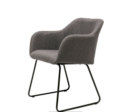 FOLIO FABRIC DINING CHAIR DARK GREY - Image 2