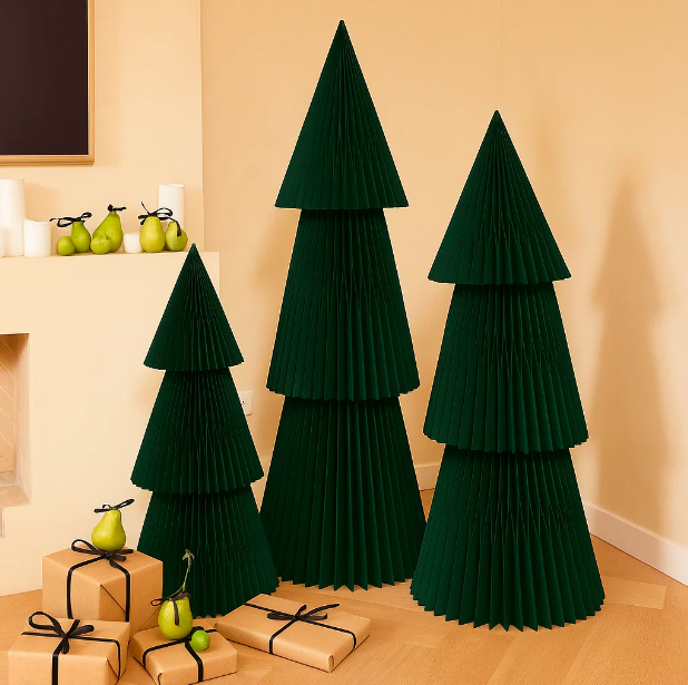 Paper Christmas Trees- Green