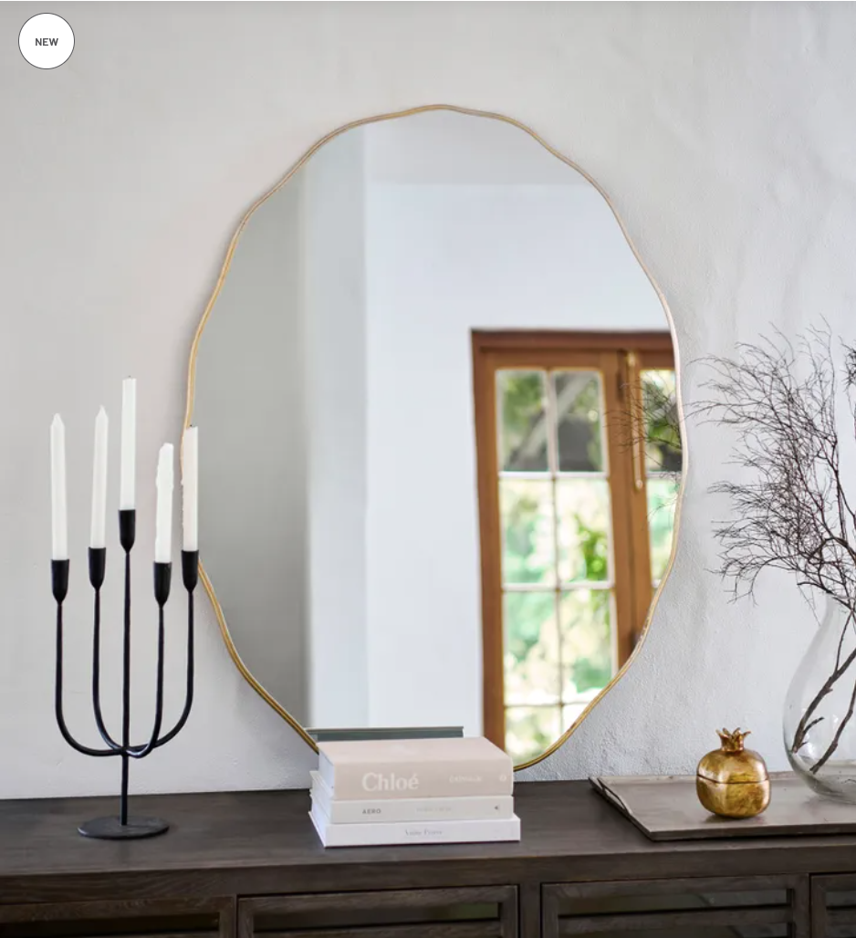 Wave Oval Mirror Large