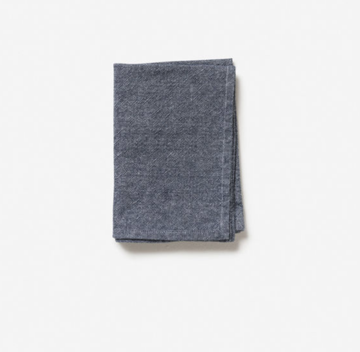 Washed Cotton Tea Towel - Navy