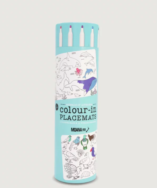 Animals of Aotearoa Silicone Colour-in Placemats